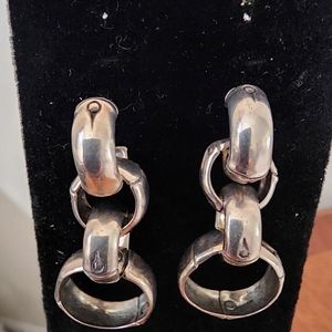RARE John Hardy Bamboo Drop Silver Earrings
